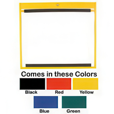 Magnetic Rigid-Vinyl Sewn Pocket - 9" x 12" - Open Long